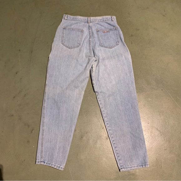 Vintage 90s Jeans Cargo Tapered High Waist Blue 30 - Picture 6 of 10